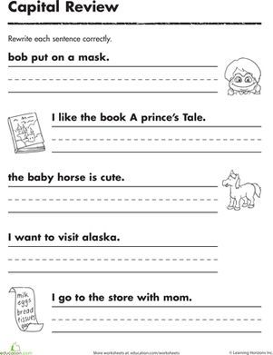 Writing Worksheets For Grade 1