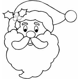 Santa Face Coloring Sheet