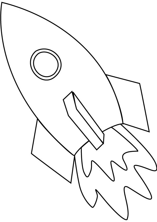 Rocket Ship Coloring Page