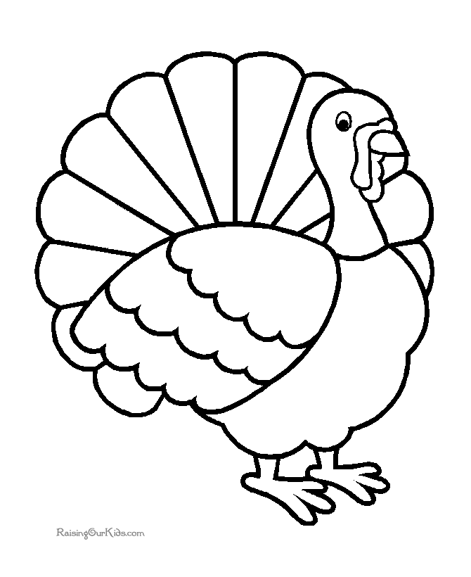 Thanksgiving Turkey Coloring Page