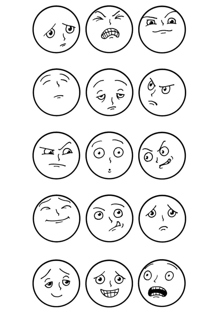 Emotions Coloring Pages