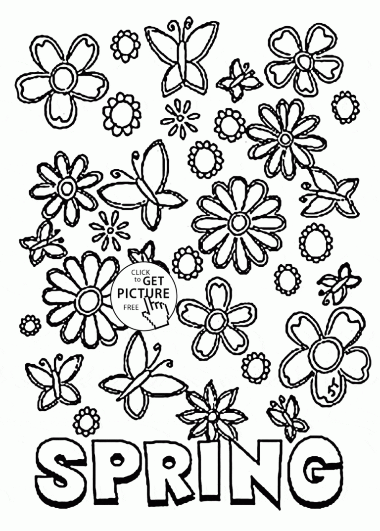 Spring Coloring Pages For Adults