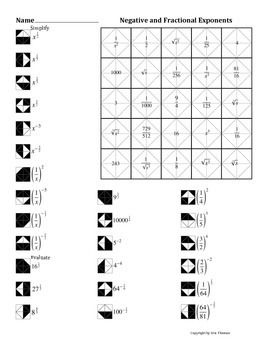 Rational Exponents Worksheet