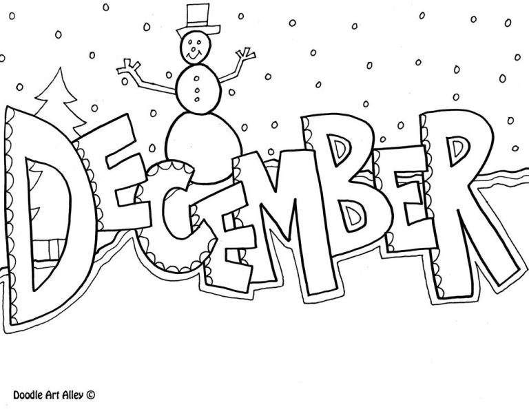 Christmas December Coloring Pages