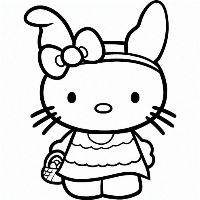 Hello Kitty Pictures To Color