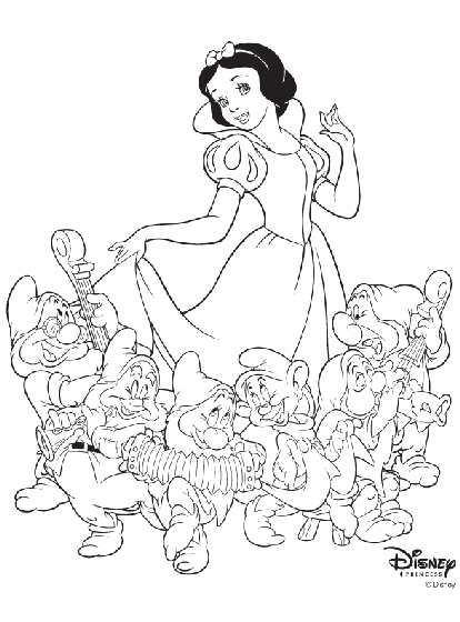 Snow White Disney Princess Coloring Pages