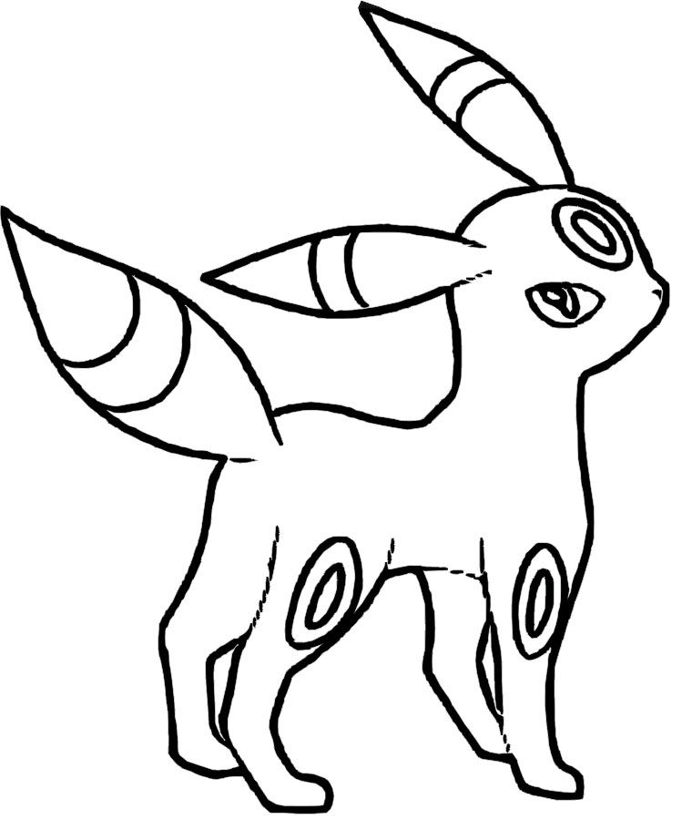 Umbreon Coloring Pages