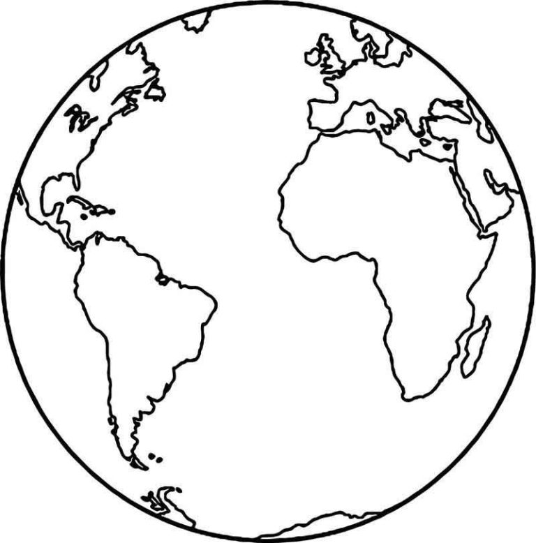 Globe Coloring Page