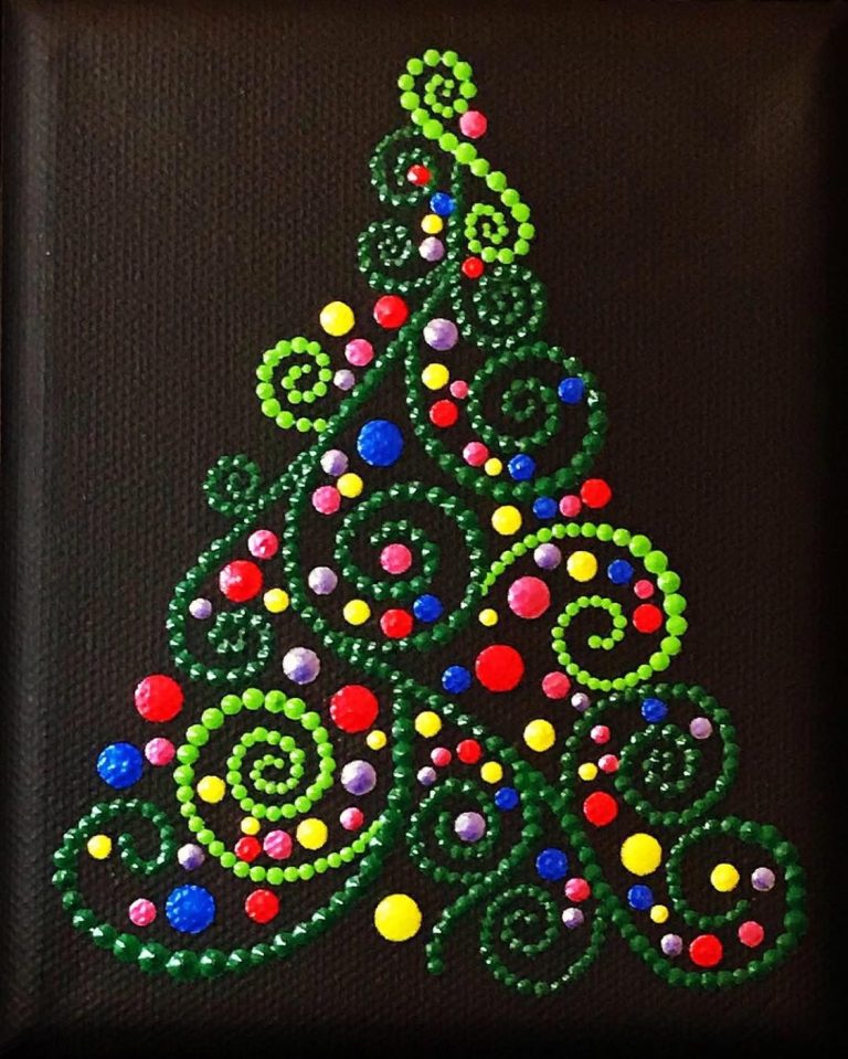 Christmas Tree Mandala Art