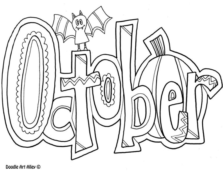 October Coloring Pages