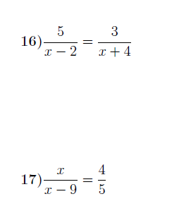 Cross Multiplication Worksheet