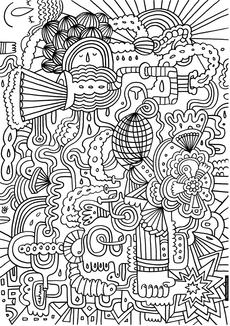 Hard Coloring Pages