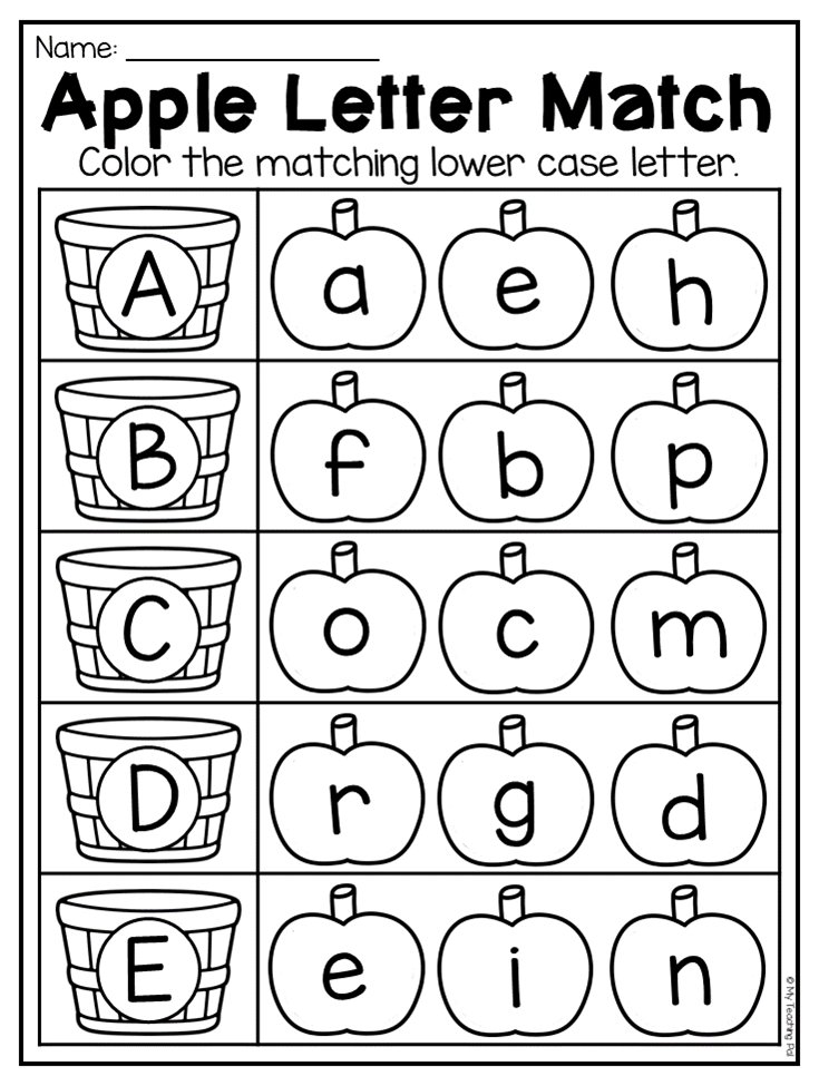 Kindergarten Math Worksheets Fall