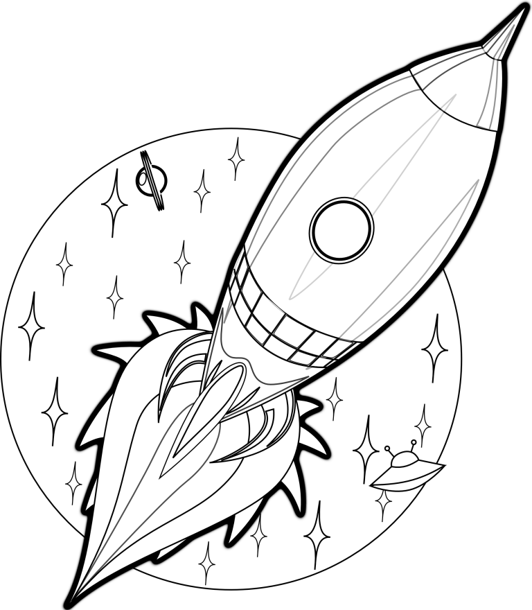 Rocket Coloring Pages