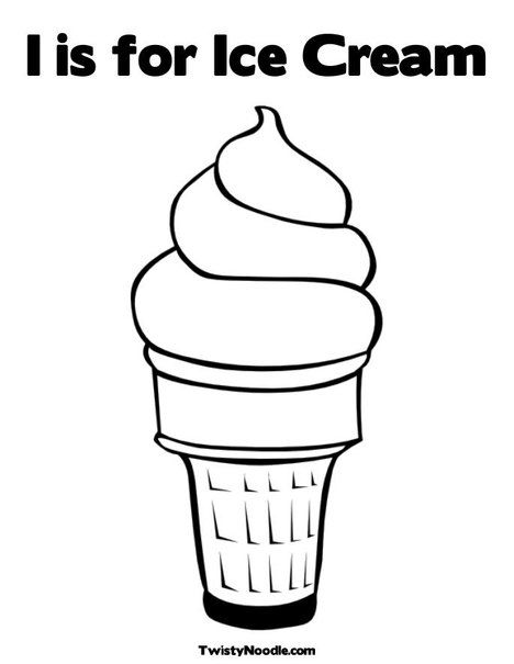 Ice Cream Cone Coloring Page