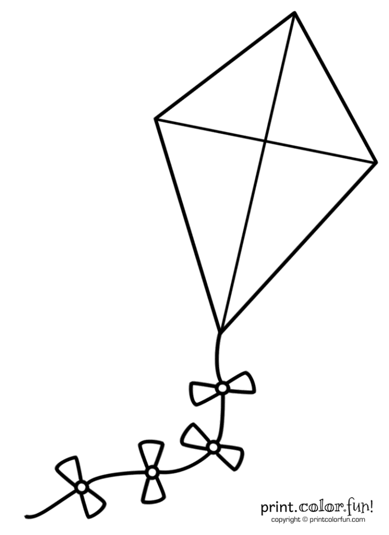 Kite Coloring Page