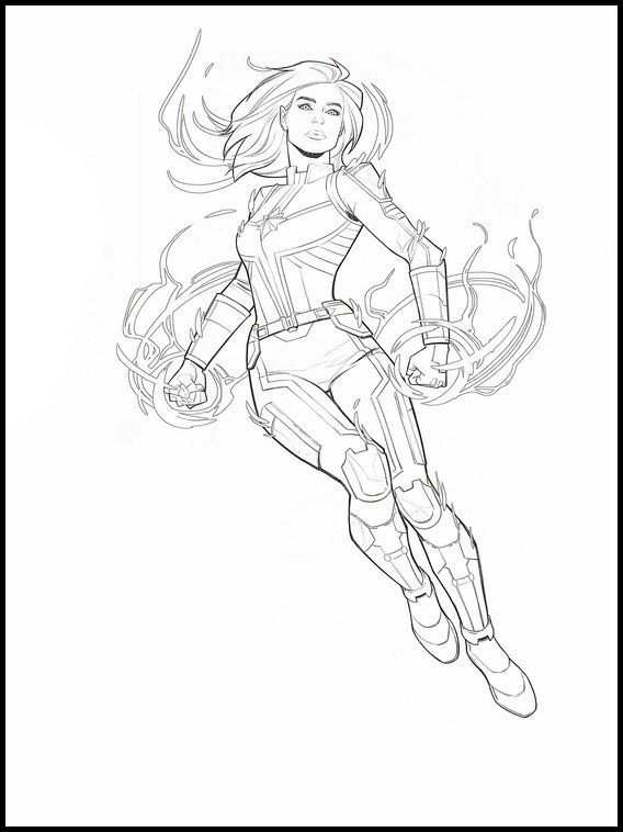 Captain Marvel Coloring Pages