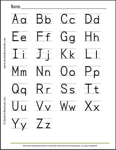 Alphabet Sheet