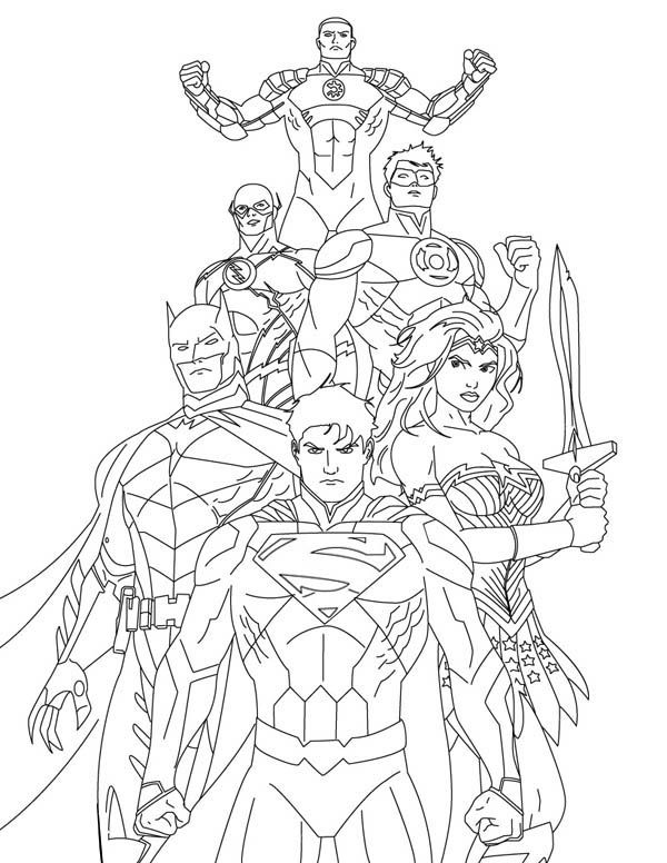 Justice League Coloring Pages