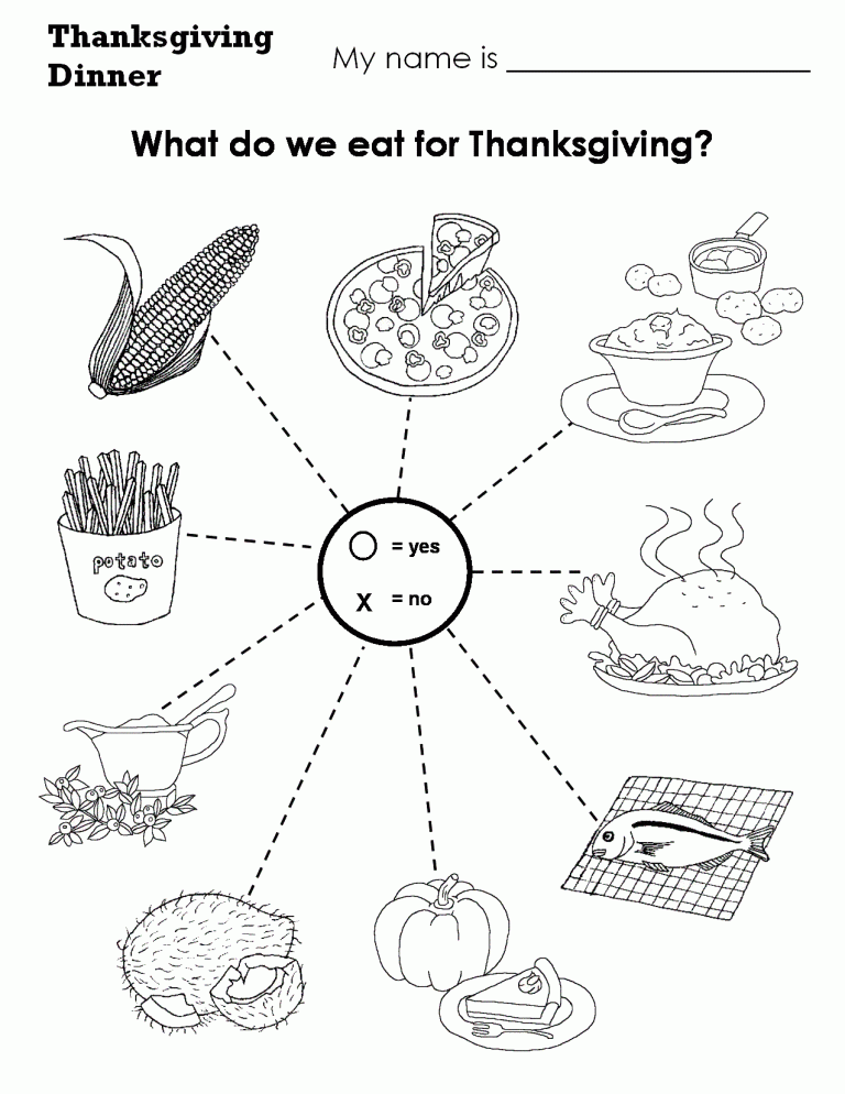 Thanksgiving Worksheets