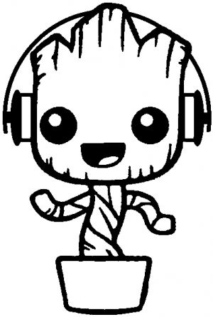 Groot Coloring Pages