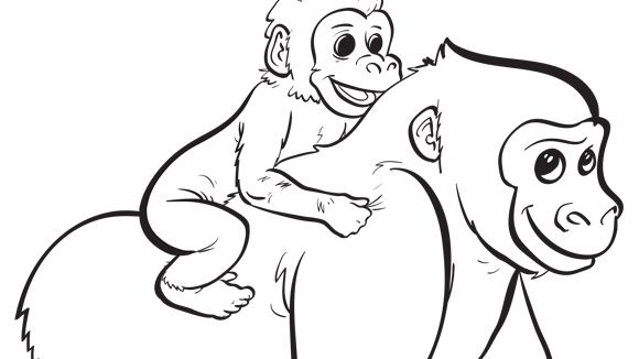 Gorilla Coloring Pages