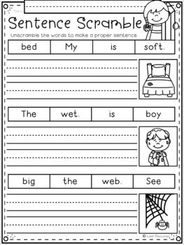 Writing Sentences Worksheets For 1st Grade