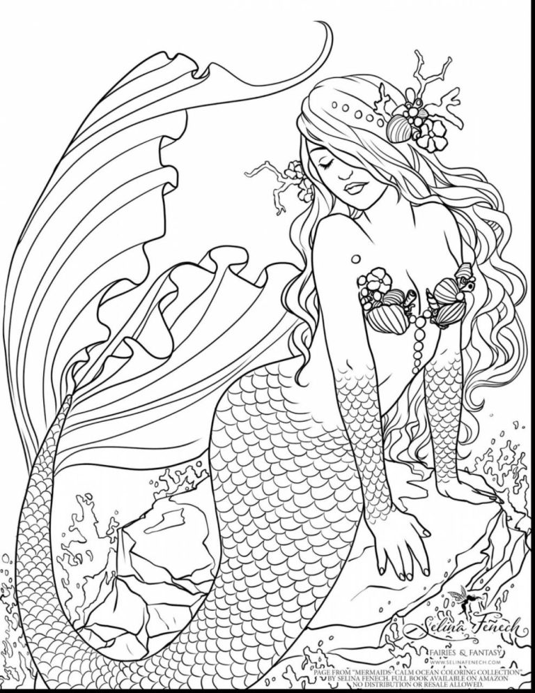 Free Mermaid Coloring Pages