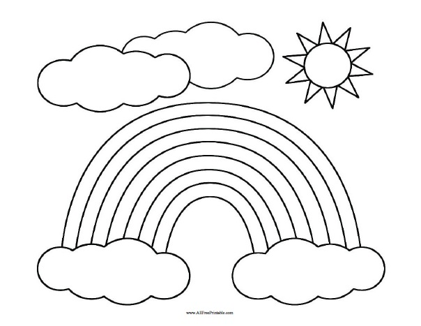 Rainbow Coloring Page