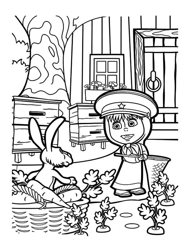 Masha And The Bear Coloring Pages