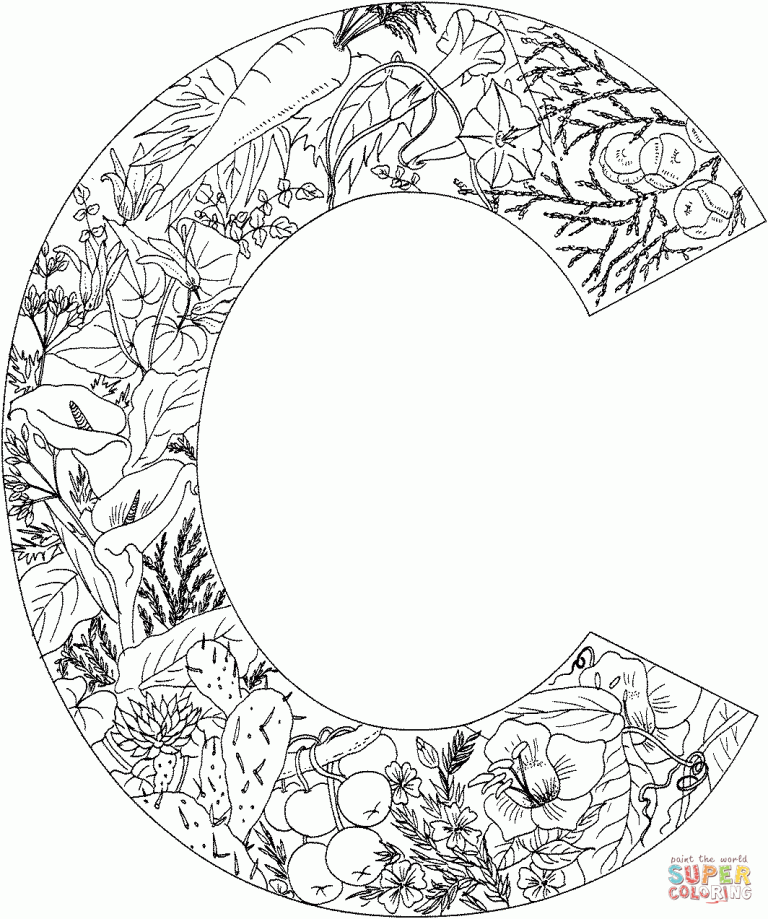 Letter C Coloring Pages