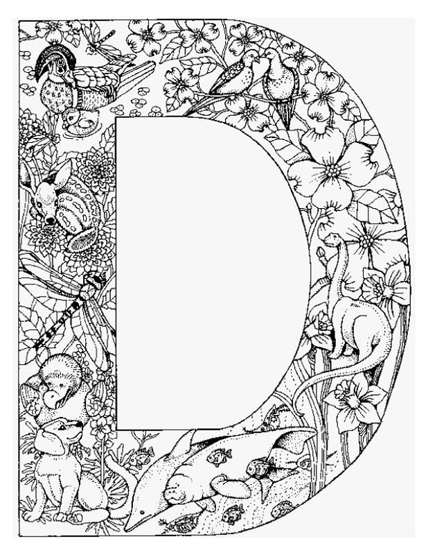 Letter D Coloring Pages