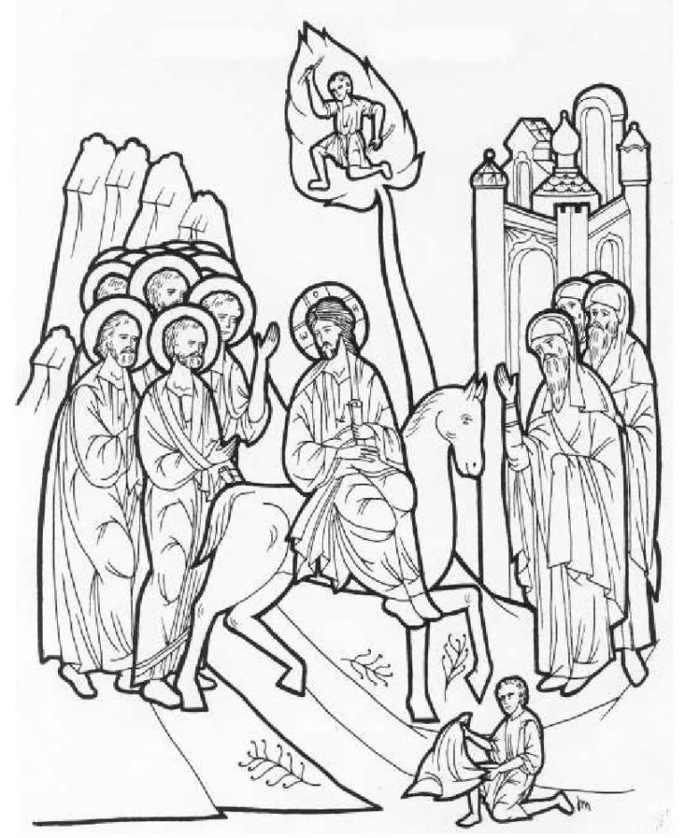 Palm Sunday Coloring Page