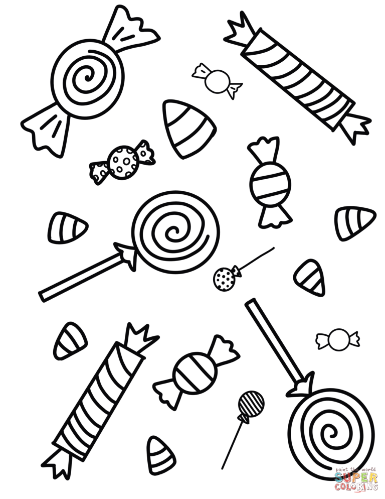 Candy Coloring Pages