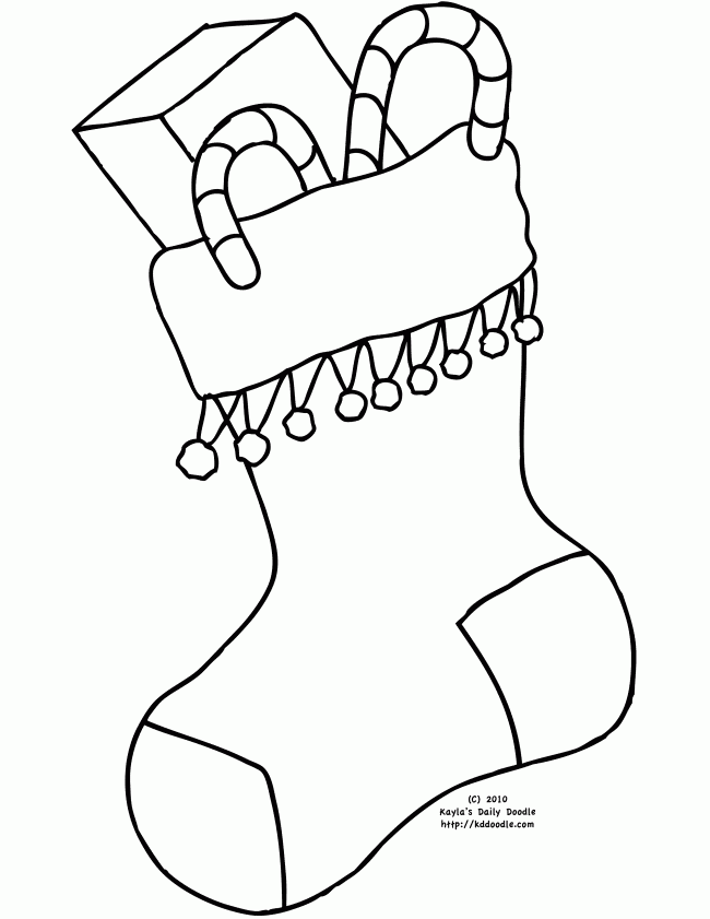 Stocking Coloring Page