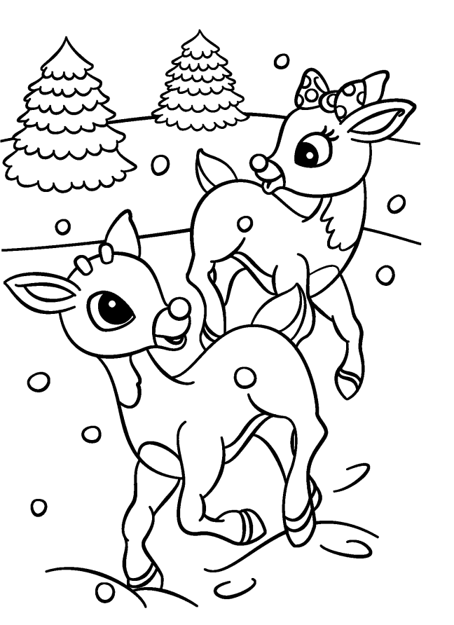 Rudolph Coloring Pages