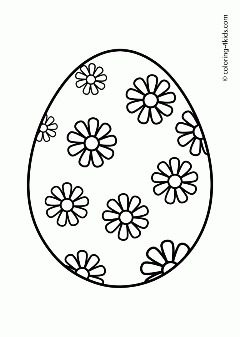 Easter Egg Coloring Sheet