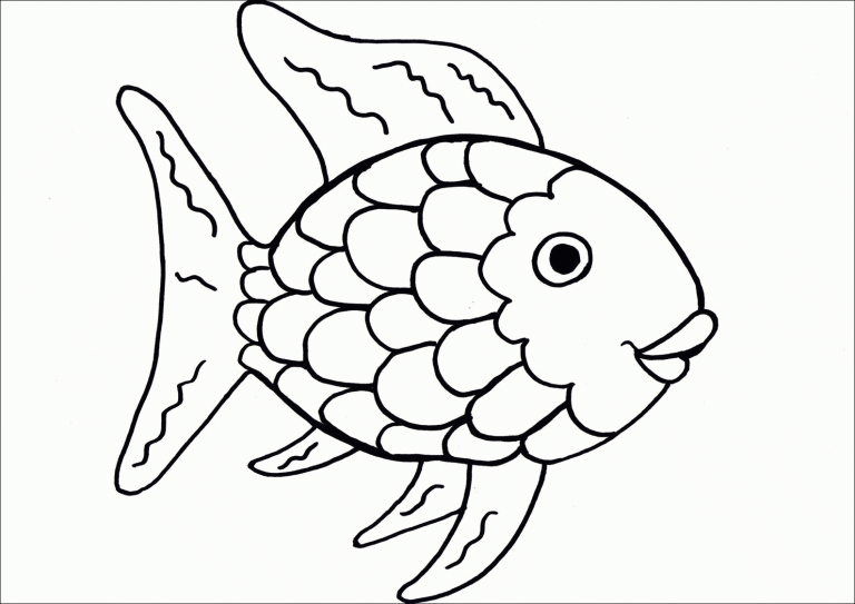 Rainbow Fish Coloring Page