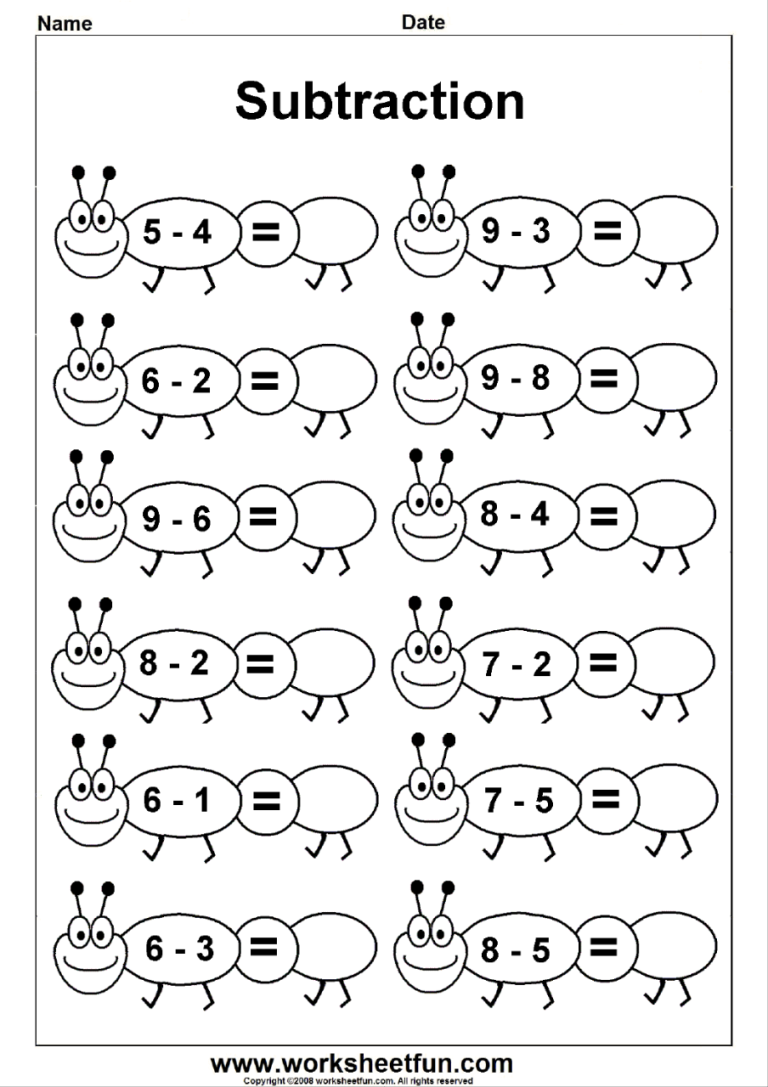 Kindergarten Math Worksheets Free