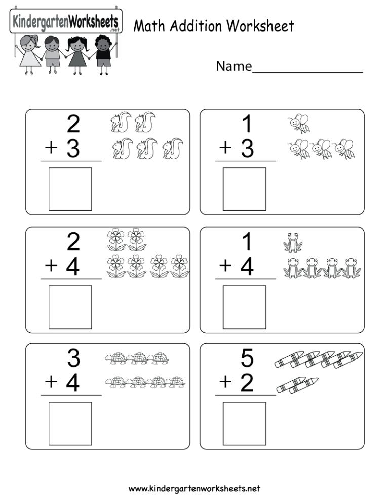 Simple Addition Worksheets Free Printable