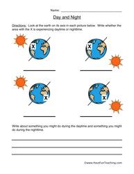 Day And Night Worksheet