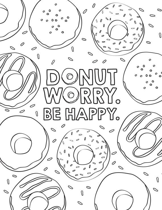 Donut Coloring Page