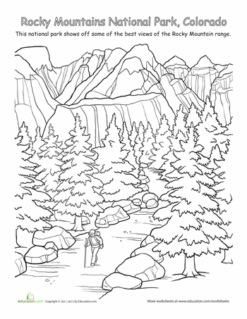 Mountain Coloring Pages