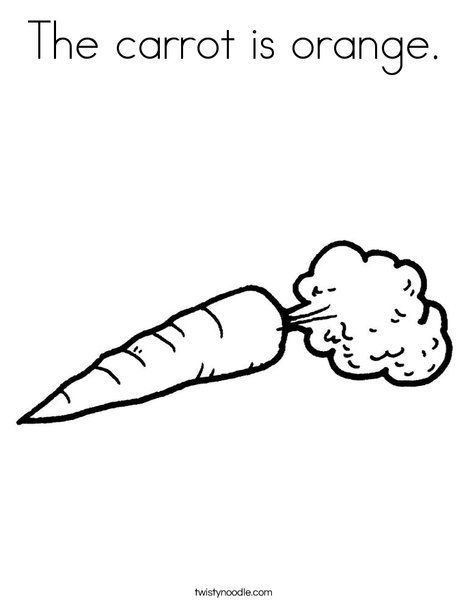 Carrot Coloring Page