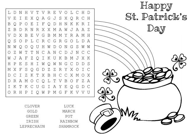 St Patrick's Day Worksheets