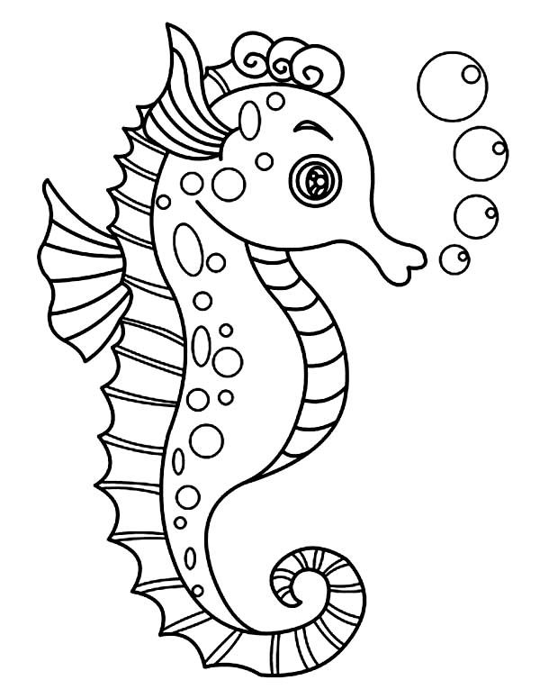 Seahorse Coloring Page