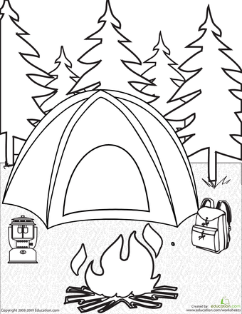 Camping Coloring Pages