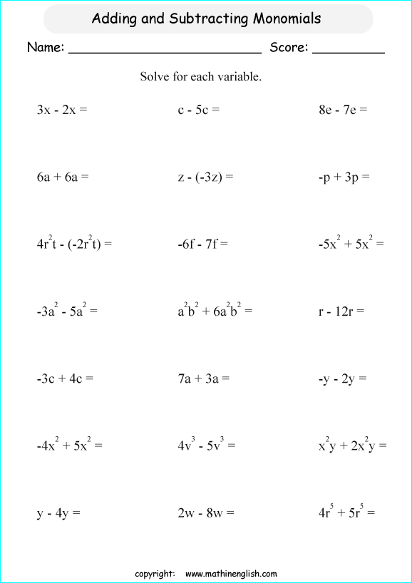 Maths Worksheets For Class 6 Pdf