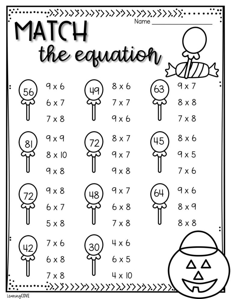 Halloween Math Worksheets