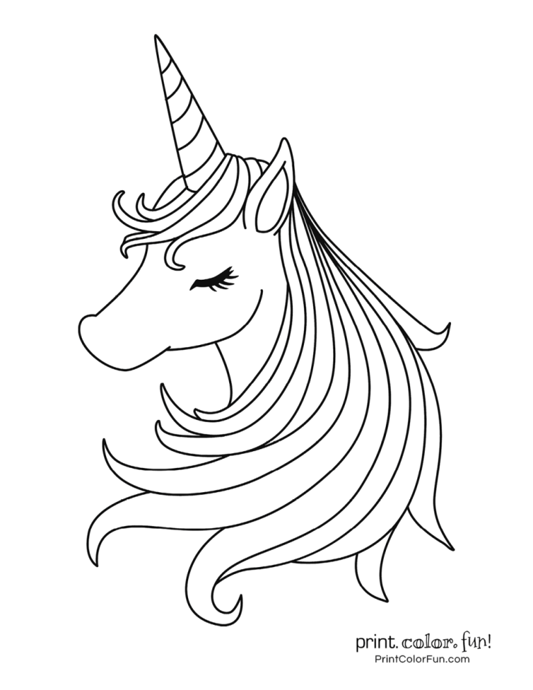 Free Printable Unicorn Coloring Pages